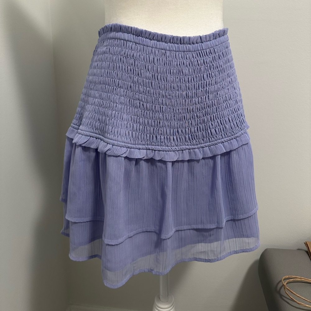 Bar III lavender smocked skirt